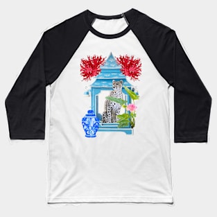 Pagoda, corals, chinoiserie leopard and ginger jar Baseball T-Shirt